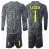 Brasilien Alisson Becker #1 Torwart Auswärtstrikot Copa America 2024 Langarm (+ kurze hosen)